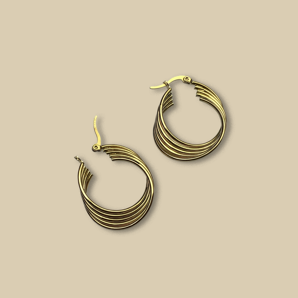 Layered Gold Hoop Earrings – Elegant Statement