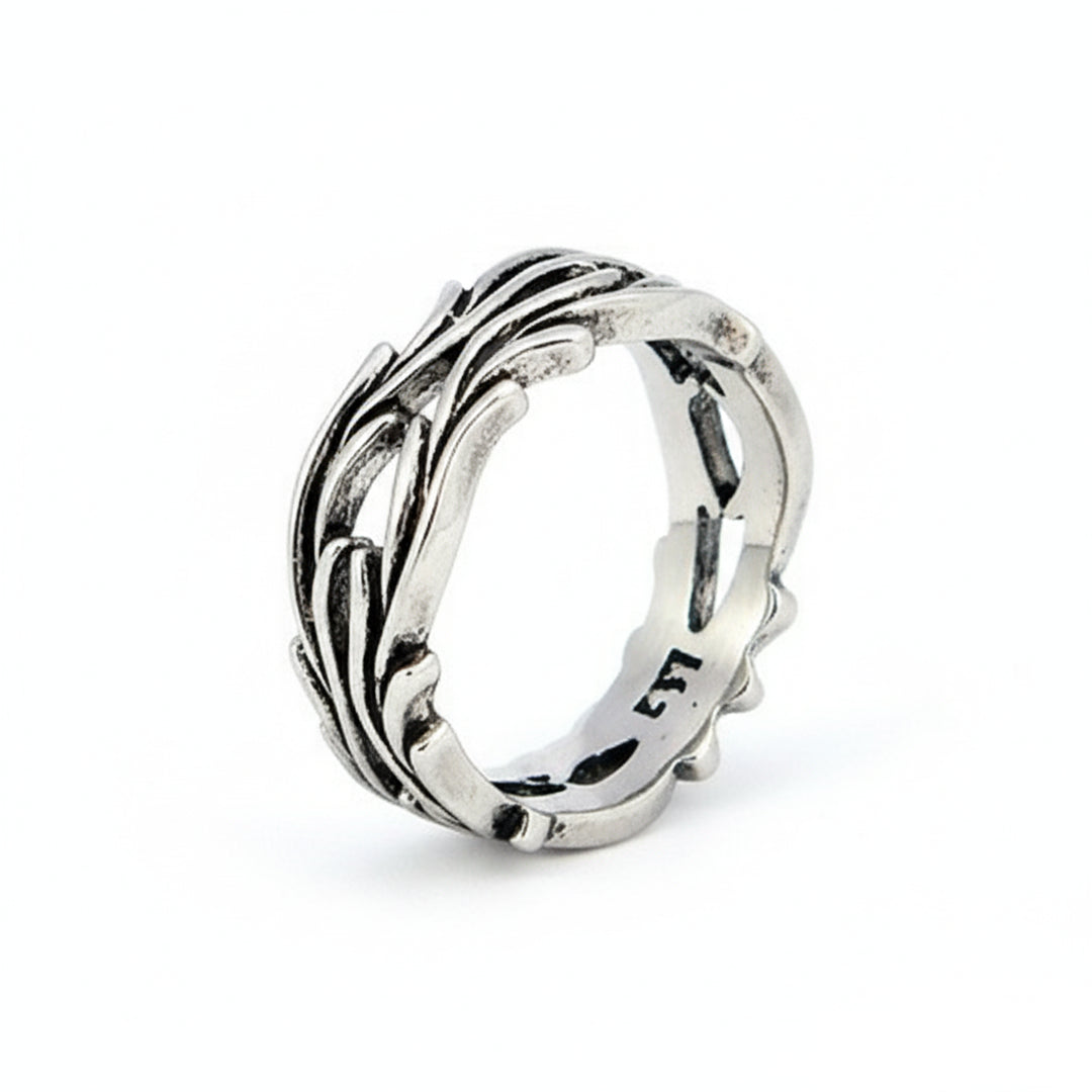 Modern Silver Interwoven Ring