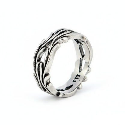 Modern Silver Interwoven Ring