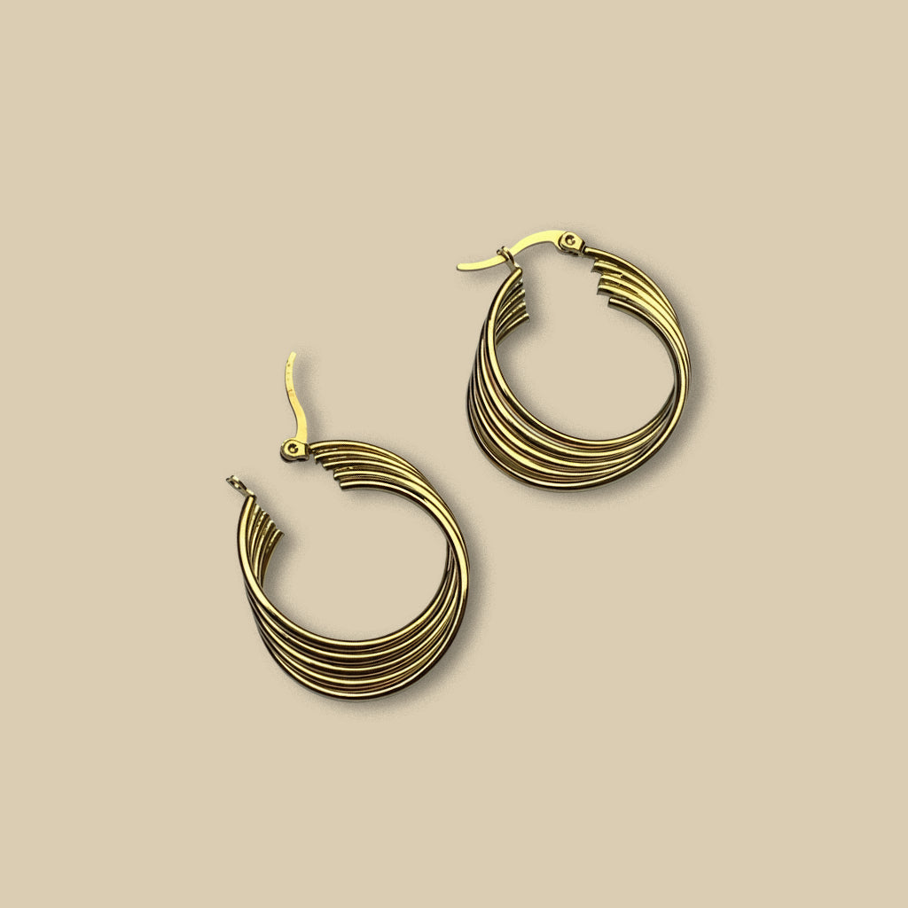 Layered Gold Hoop Earrings – Elegant Statement