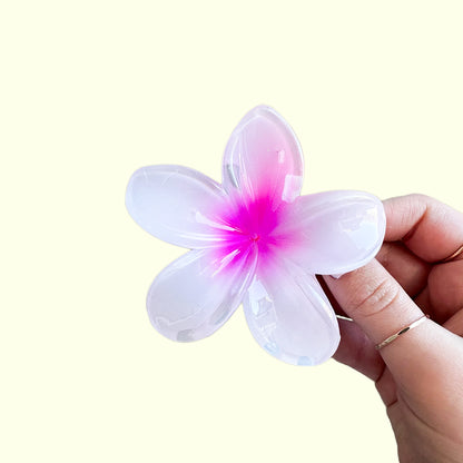 Plumeria Blossom Hair Claw Clip
