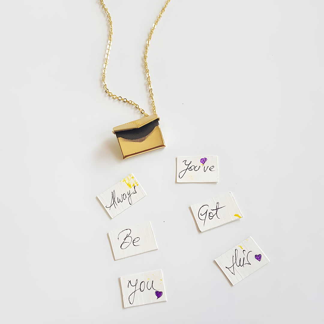 Elegant Envelope Pendant Necklace