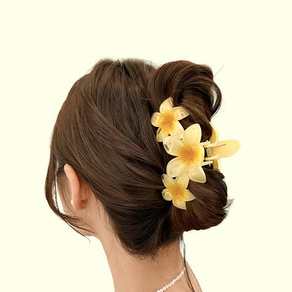 Plumeria Blossom Hair Claw Clip