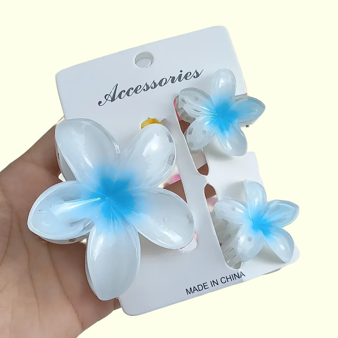 Plumeria Blossom Hair Claw Clip