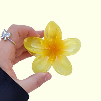Plumeria Blossom Hair Claw Clip